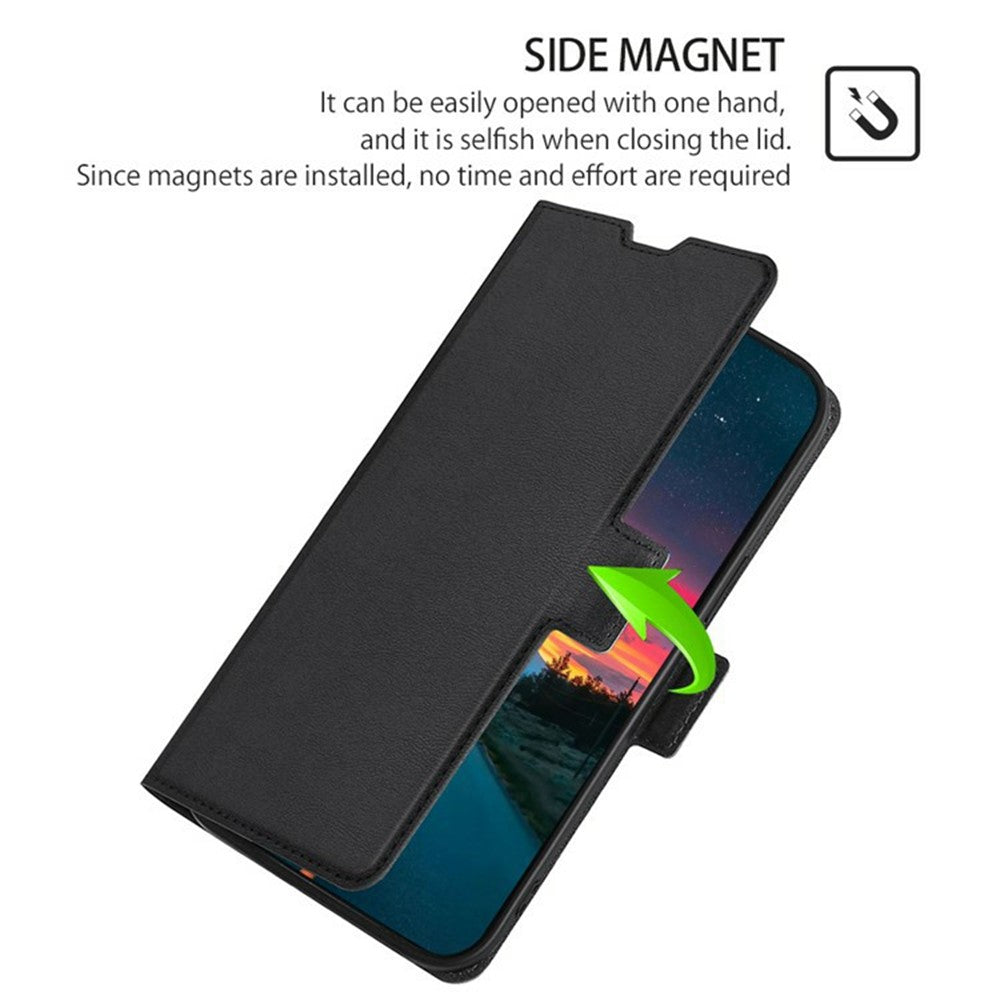 For Xiaomi 17 Pro Max Case Card Holder PU Leather Phone Cover - Black