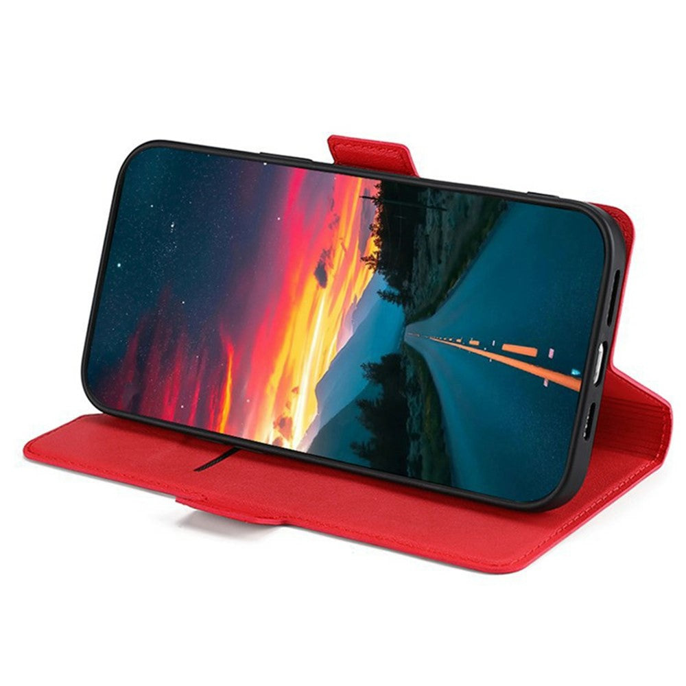 For Xiaomi 17 Pro Max Case Card Holder PU Leather Phone Cover - Red