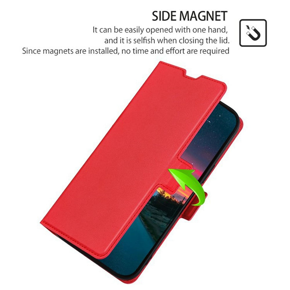 For Xiaomi 17 Pro Max Case Card Holder PU Leather Phone Cover - Red
