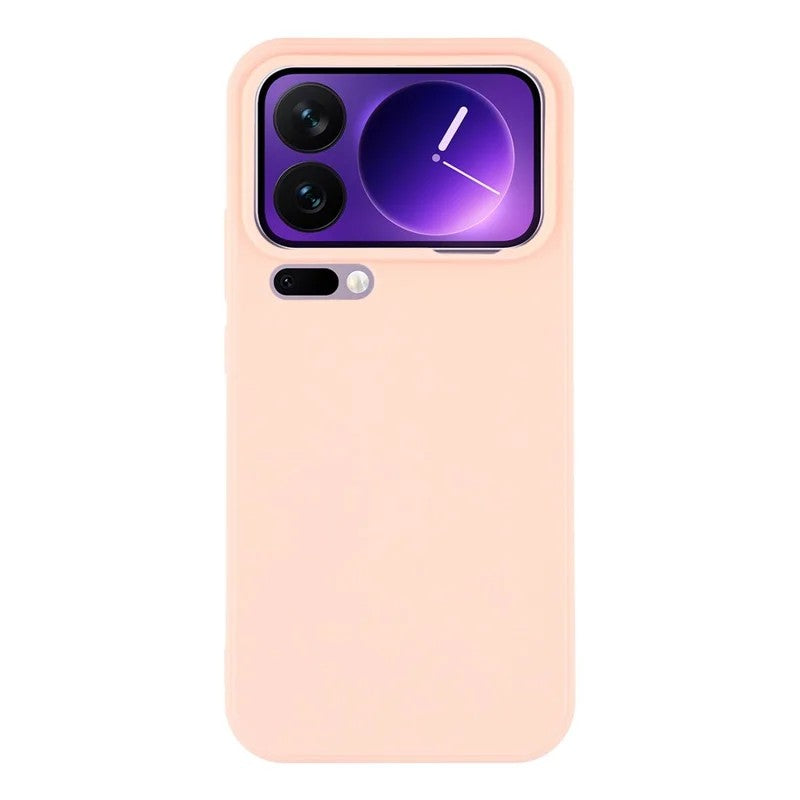 For Xiaomi 17 Pro Max Case WANLONFENG ZB1 Series Precise Cutouts Straight Edge TPU Phone Cover with 2Pcs Tempered Glass Films - Pink