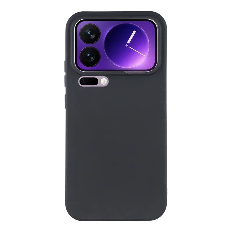 For Xiaomi 17 Pro Max Case WANLONFENG ZB1 Series Precise Cutouts Straight Edge TPU Phone Cover with 2Pcs Tempered Glass Films - Black