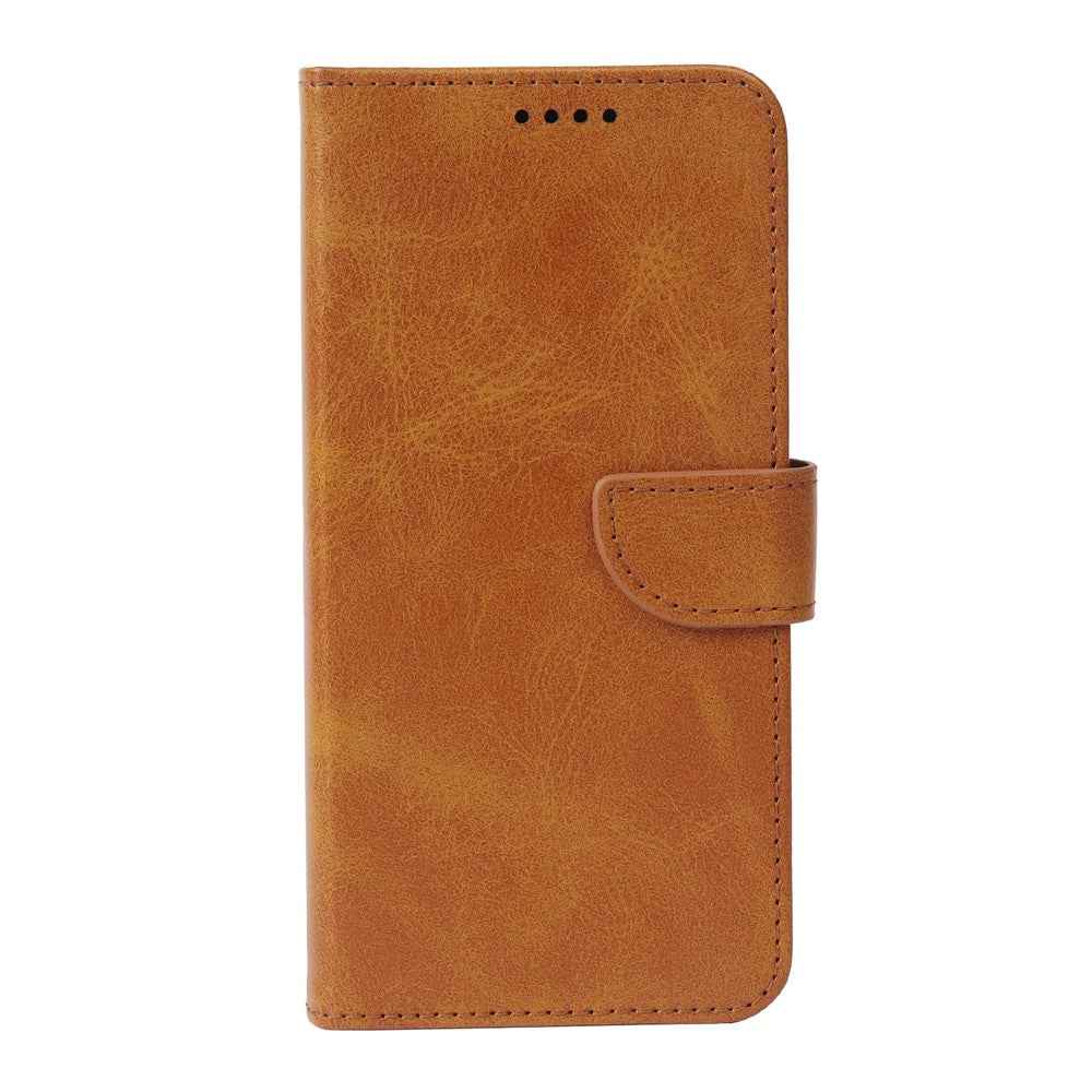 For Xiaomi 17 Pro Case Wallet Stand Magnetic Clasp Closure Calf Texture Leather Phone Cover - Yellow