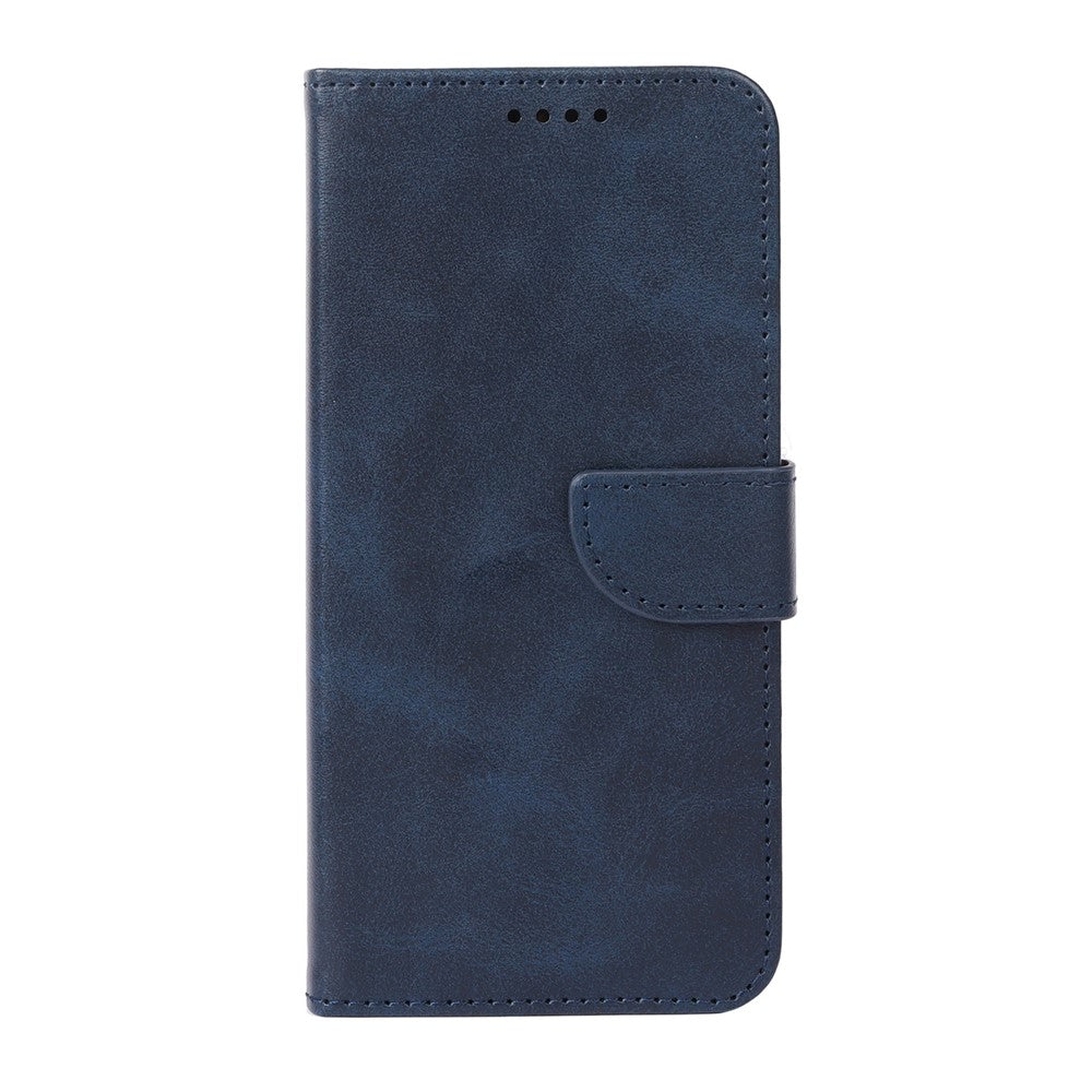 For Xiaomi 17 Pro Max Case Wallet Stand Magnetic Clasp Closure Calf Texture Leather Phone Cover - Blue