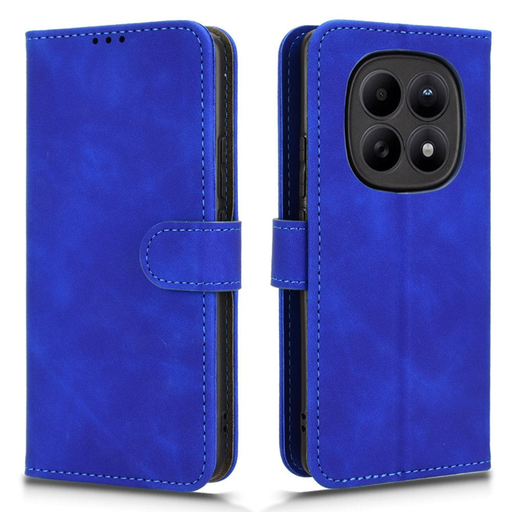 For Xiaomi Redmi Note 15 Pro 4G (Global) Leather Case Skin Feel Anti Drop Wallet Stand Flip Phone Cover - Blue