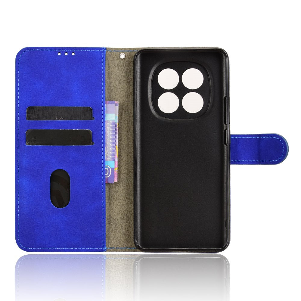 For Xiaomi Redmi Note 15 Pro 4G (Global) Leather Case Skin Feel Anti Drop Wallet Stand Flip Phone Cover - Blue