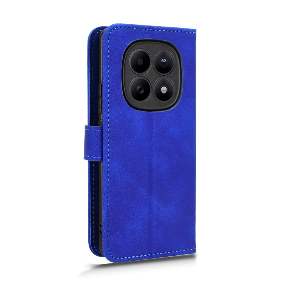 For Xiaomi Redmi Note 15 Pro 4G (Global) Leather Case Skin Feel Anti Drop Wallet Stand Flip Phone Cover - Blue