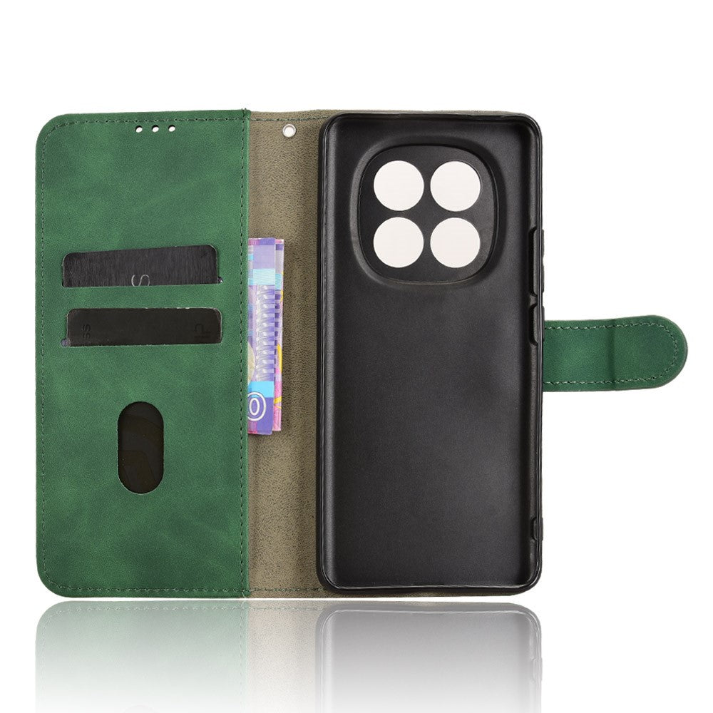 For Xiaomi Redmi Note 15 Pro 4G (Global) Leather Case Skin Feel Anti Drop Wallet Stand Flip Phone Cover - Green