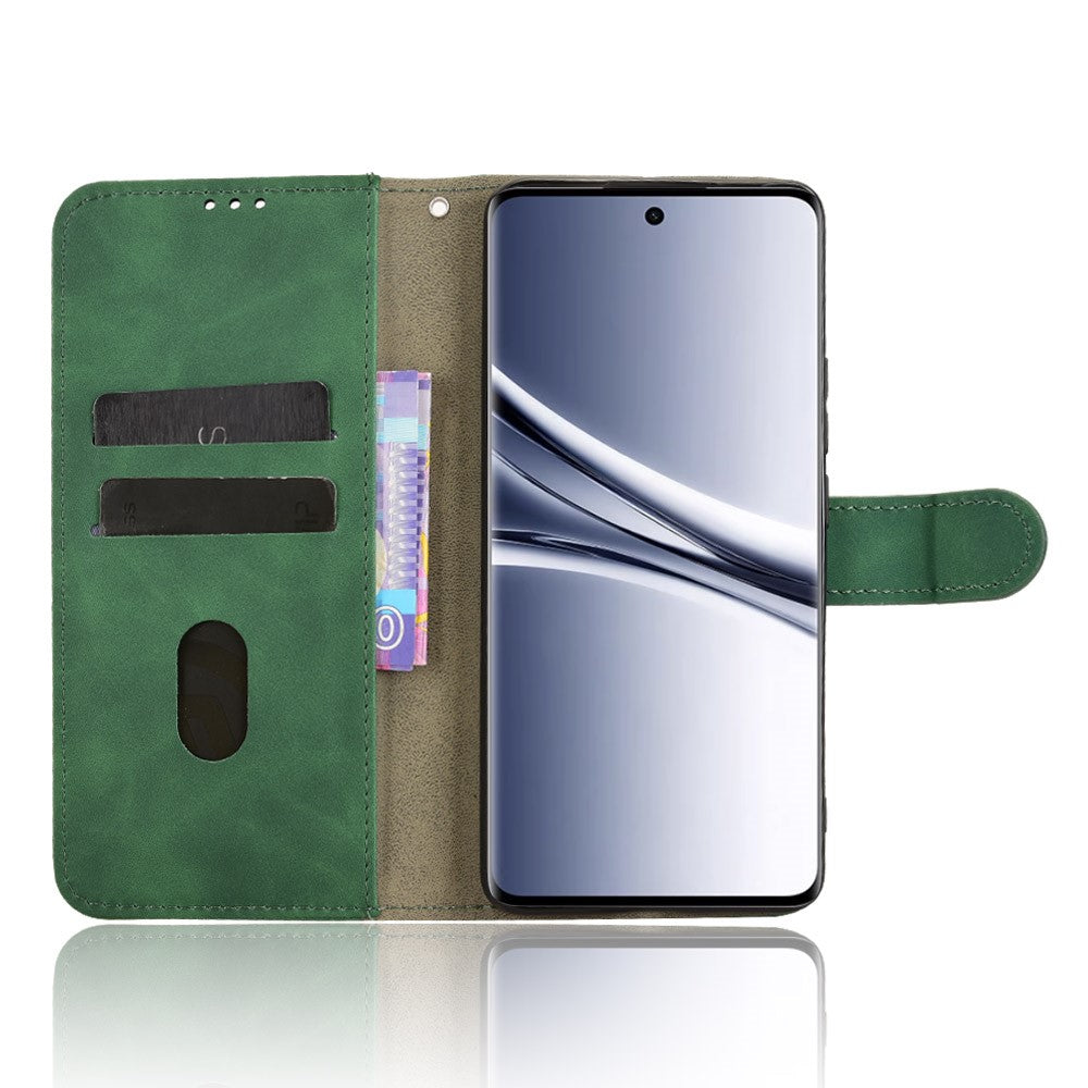 For Xiaomi Redmi Note 15 Pro 4G (Global) Leather Case Skin Feel Anti Drop Wallet Stand Flip Phone Cover - Green
