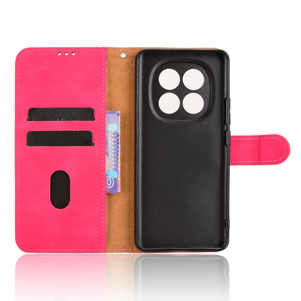 For Xiaomi Redmi Note 15 Pro 4G (Global) Leather Case Skin Feel Anti Drop Wallet Stand Flip Phone Cover - Rose