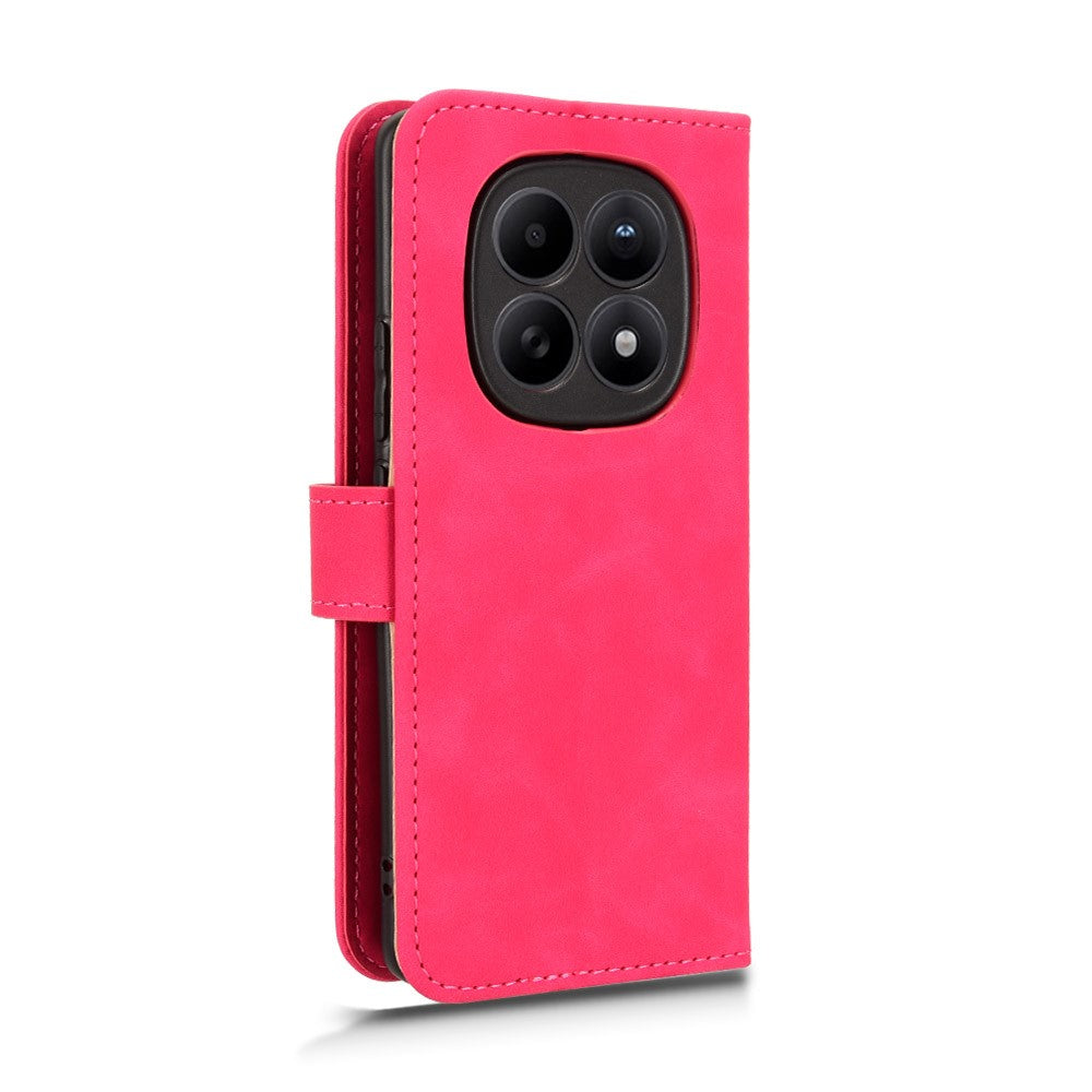 For Xiaomi Redmi Note 15 Pro 4G (Global) Leather Case Skin Feel Anti Drop Wallet Stand Flip Phone Cover - Rose
