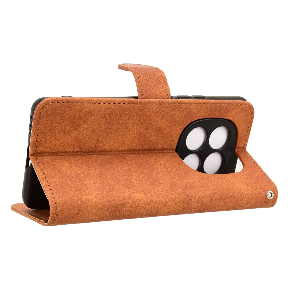 For Xiaomi Redmi Note 15 Pro 4G (Global) Leather Case Skin Feel Anti Drop Wallet Stand Flip Phone Cover - Brown