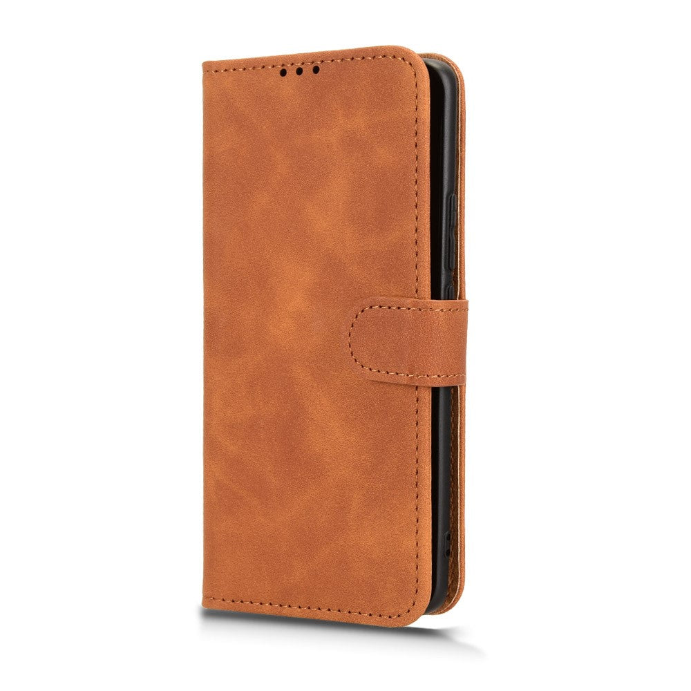 For Xiaomi Redmi Note 15 Pro 4G (Global) Leather Case Skin Feel Anti Drop Wallet Stand Flip Phone Cover - Brown