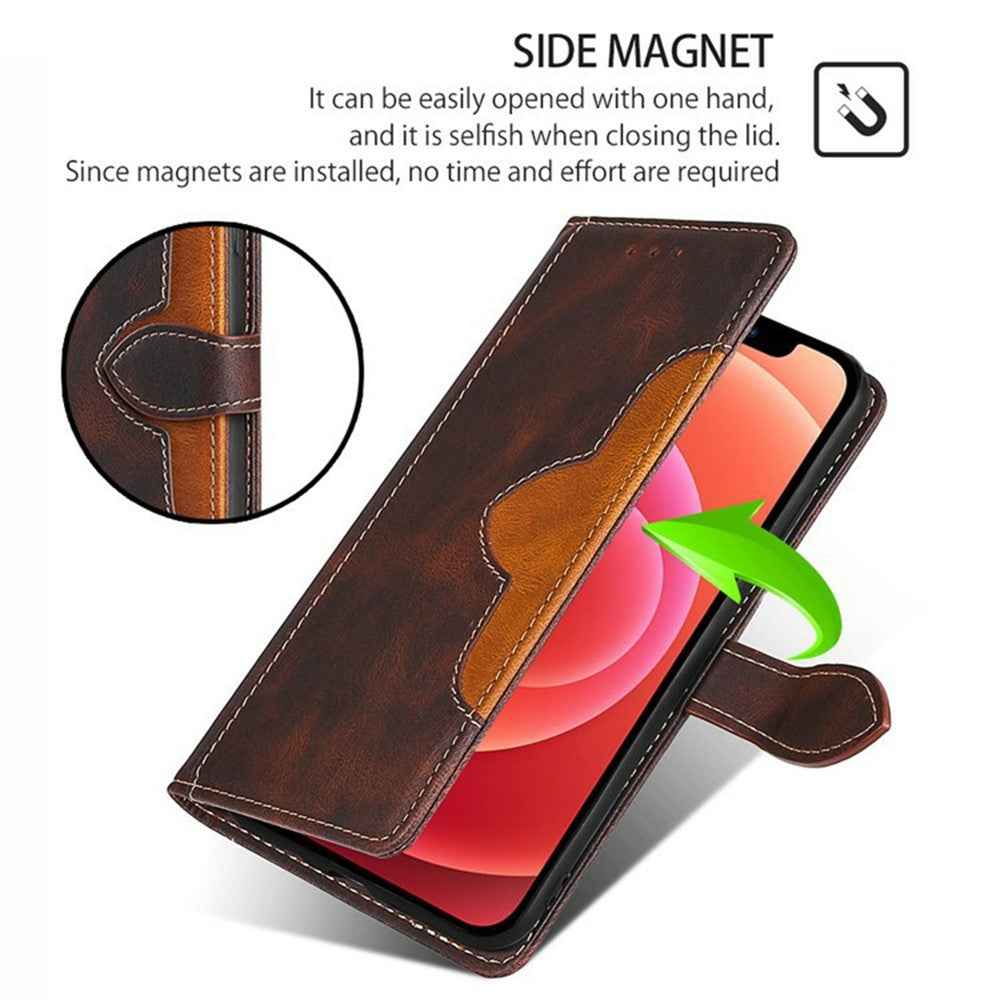 For Xiaomi 17 Pro Case Leather Wallet Phone Cover with Straw Hat Magnetic Clasp - Brown