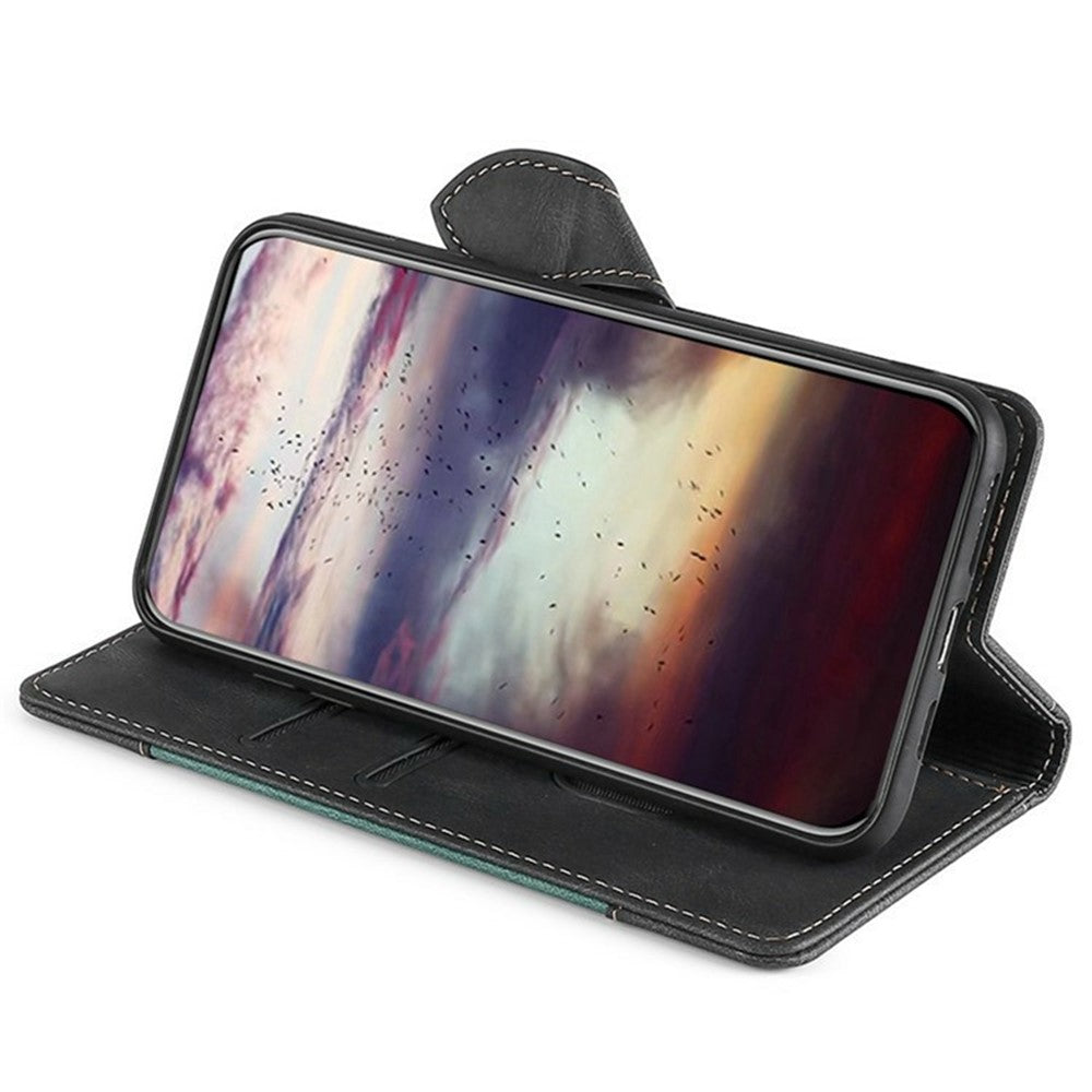 For Xiaomi 17 Pro Max Case Leather Wallet Phone Cover with Straw Hat Magnetic Clasp - Black