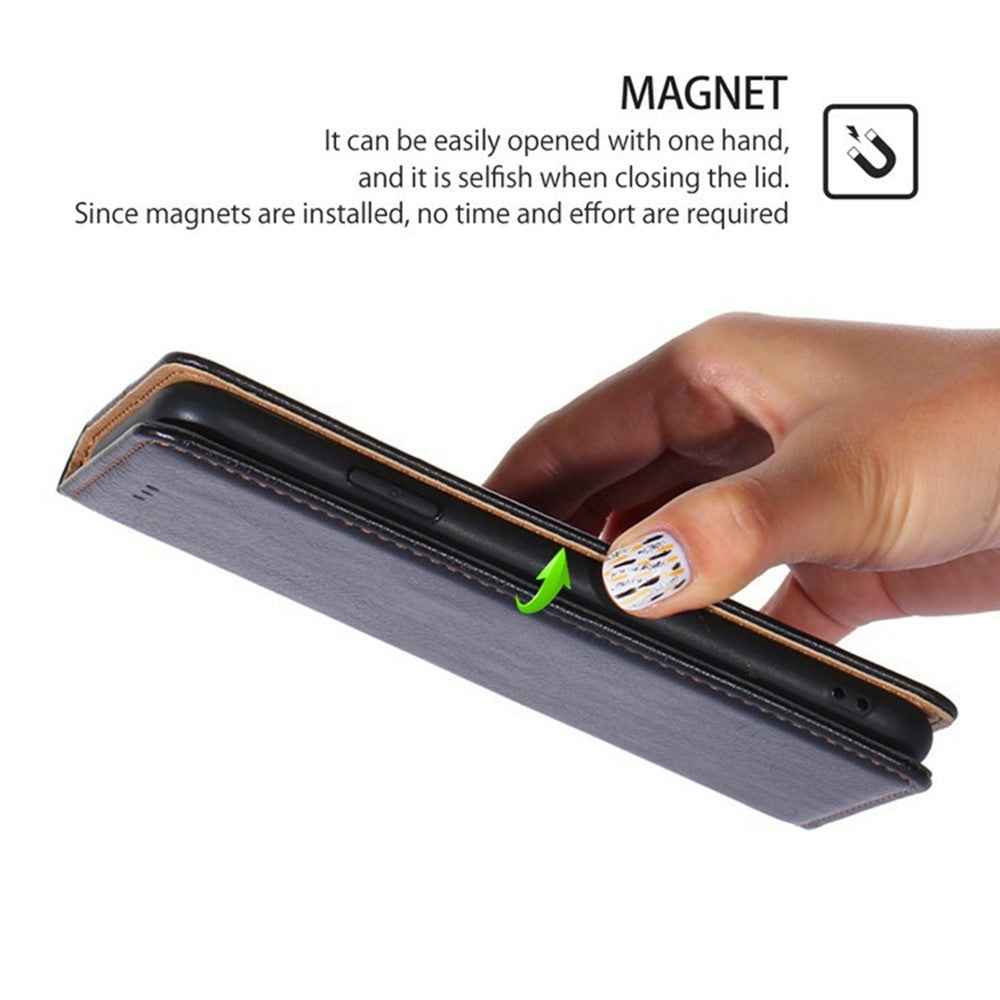 For Xiaomi 17 Pro Case Wallet PU Leather Magnetic Auto-Absorbed Phone Cover - Black