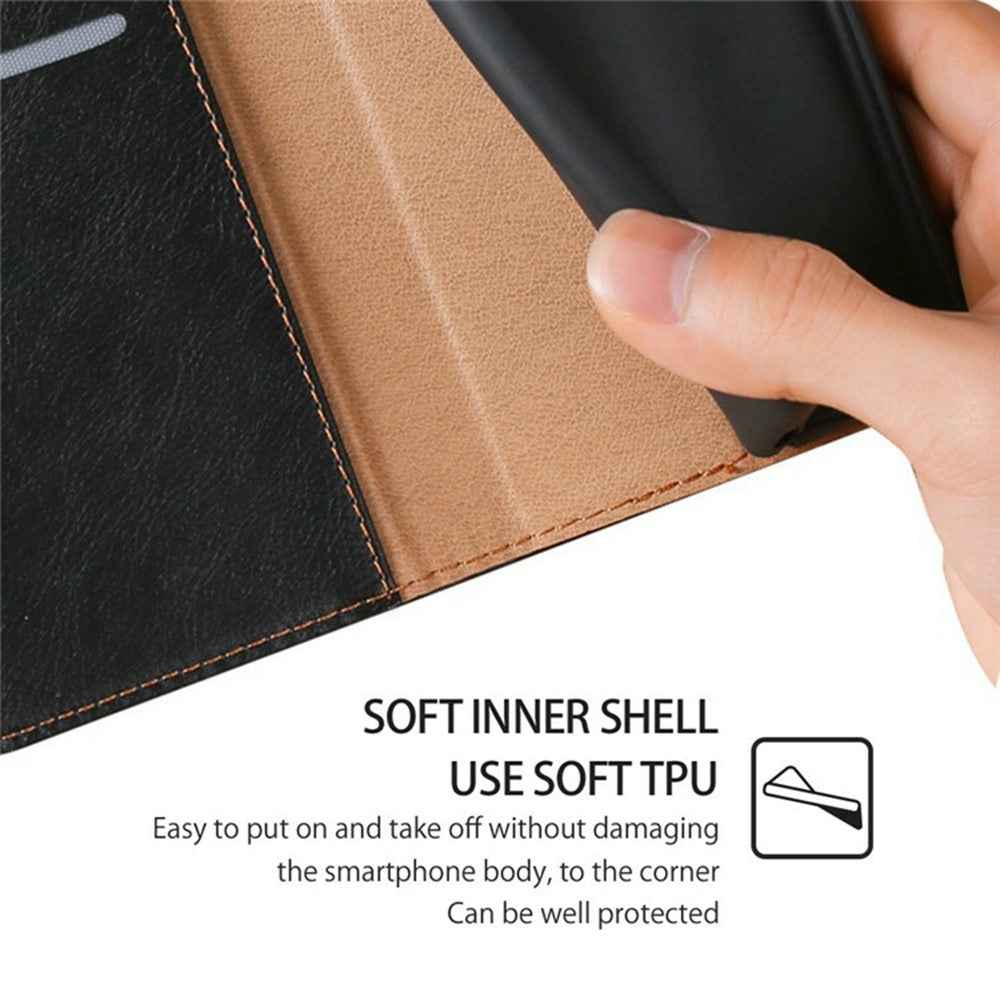 For Xiaomi 17 Pro Case Wallet PU Leather Magnetic Auto-Absorbed Phone Cover - Black