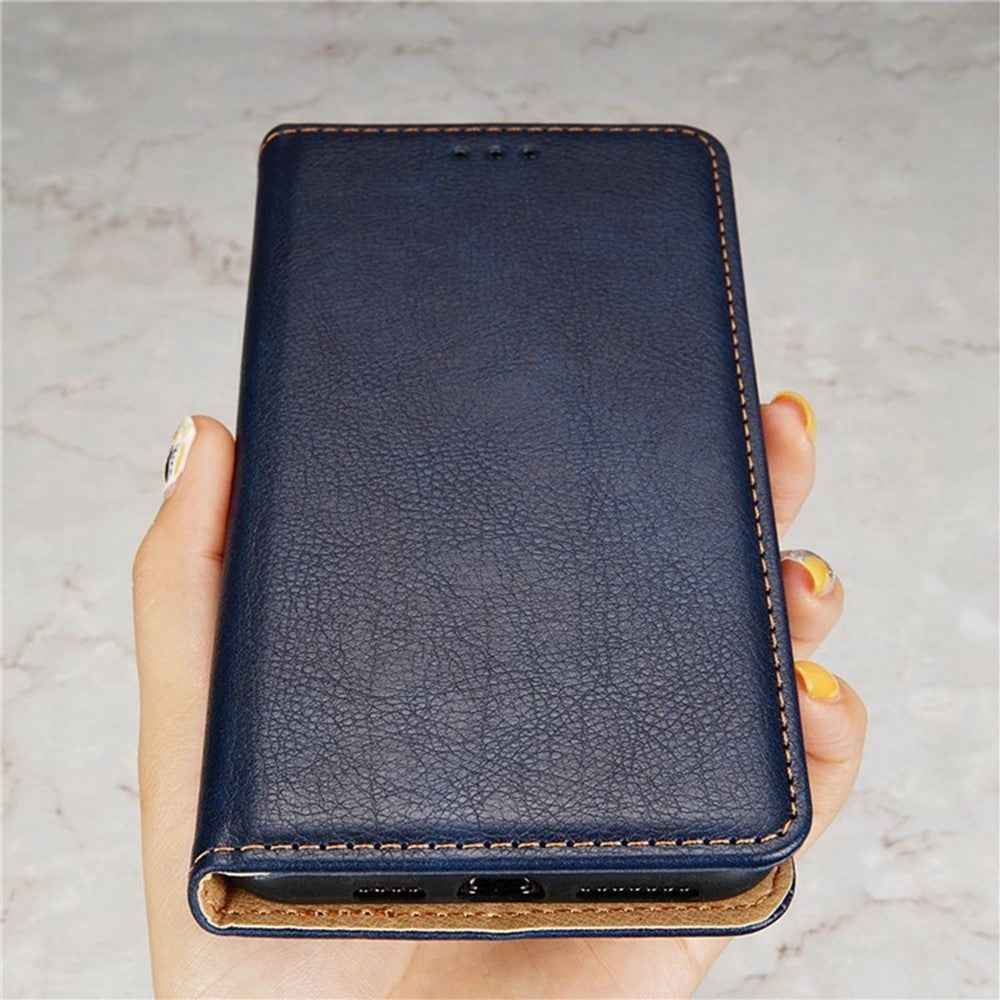 For Xiaomi 17 Pro Case Wallet PU Leather Magnetic Auto-Absorbed Phone Cover - Blue