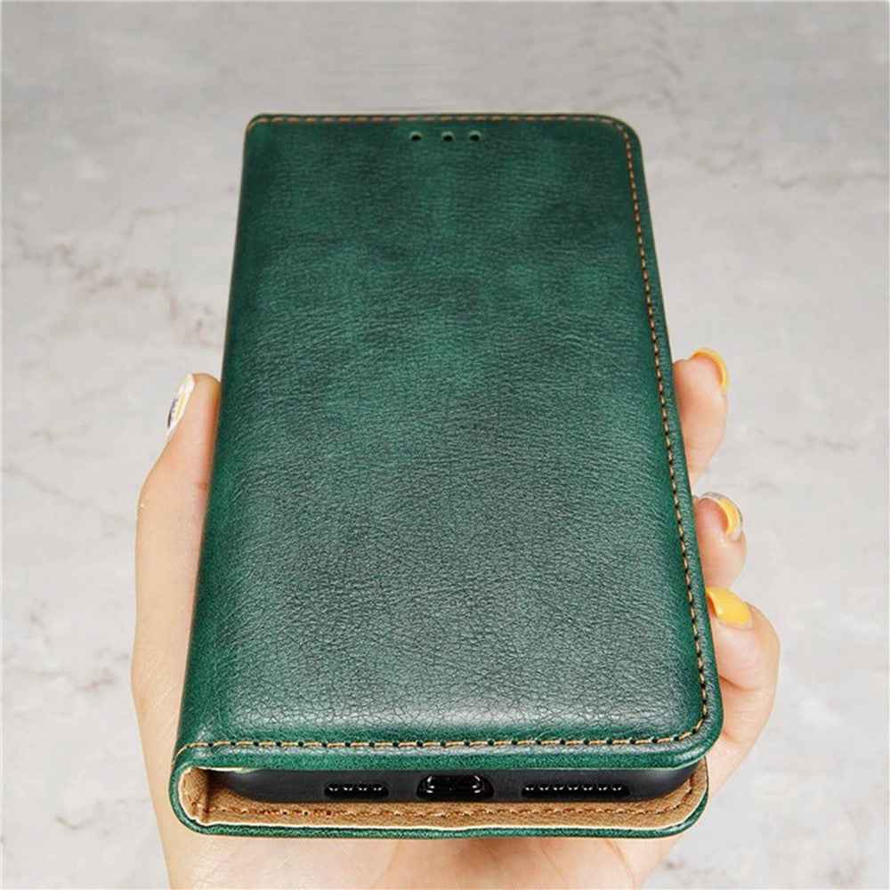 For Xiaomi 17 Pro Case Wallet PU Leather Magnetic Auto-Absorbed Phone Cover - Green