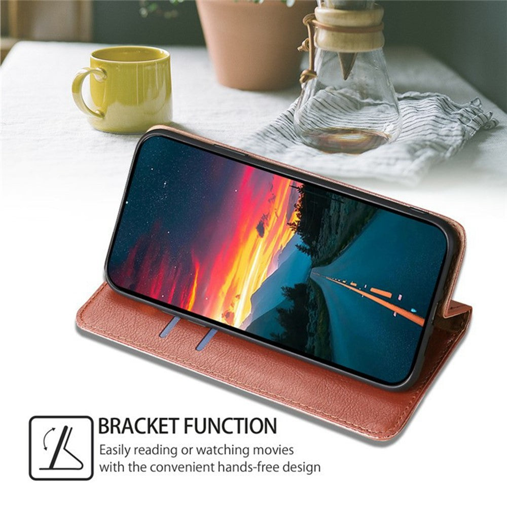 For Xiaomi 17 Pro Max Case Wallet PU Leather Magnetic Auto-Absorbed Phone Cover - Rose Gold