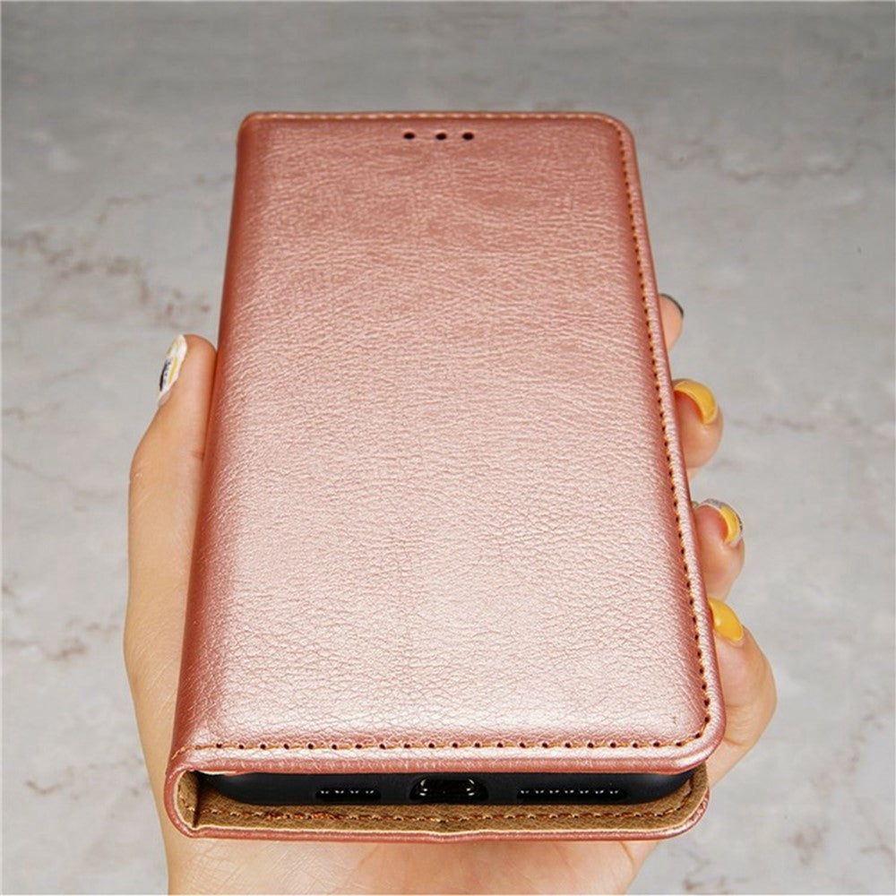 For Xiaomi 17 Pro Max Case Wallet PU Leather Magnetic Auto-Absorbed Phone Cover - Rose Gold