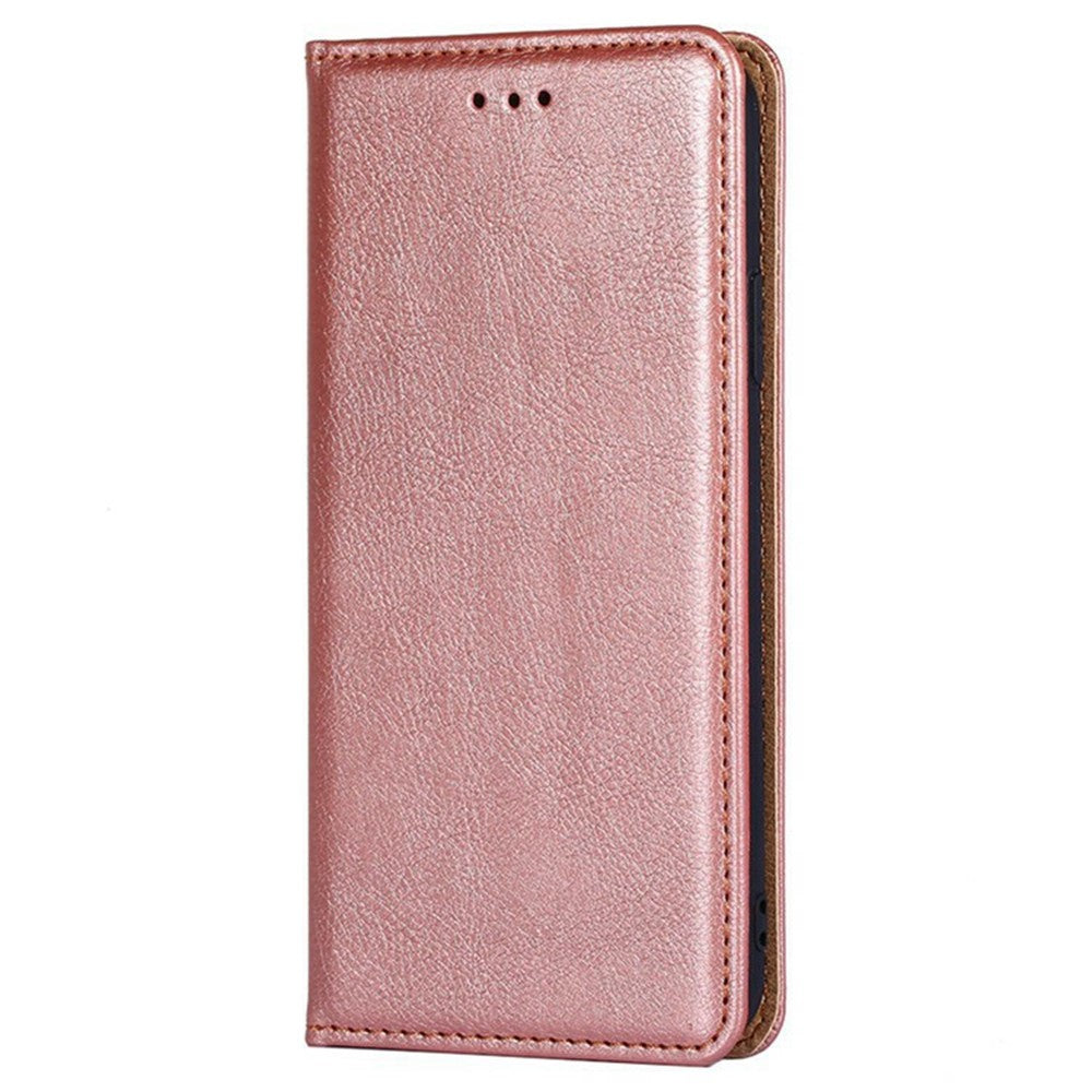 For Xiaomi 17 Pro Max Case Wallet PU Leather Magnetic Auto-Absorbed Phone Cover - Rose Gold