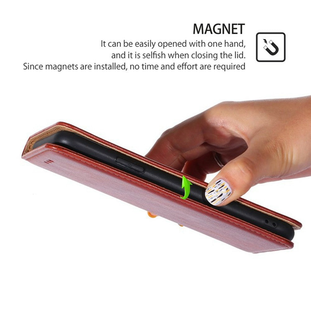 For Xiaomi 17 Pro Max Case Wallet PU Leather Magnetic Auto-Absorbed Phone Cover - Brown