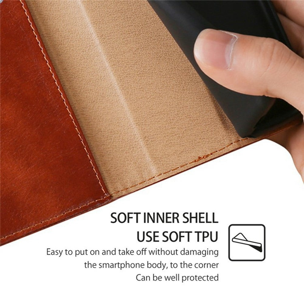 For Xiaomi 17 Pro Max Case Wallet PU Leather Magnetic Auto-Absorbed Phone Cover - Brown