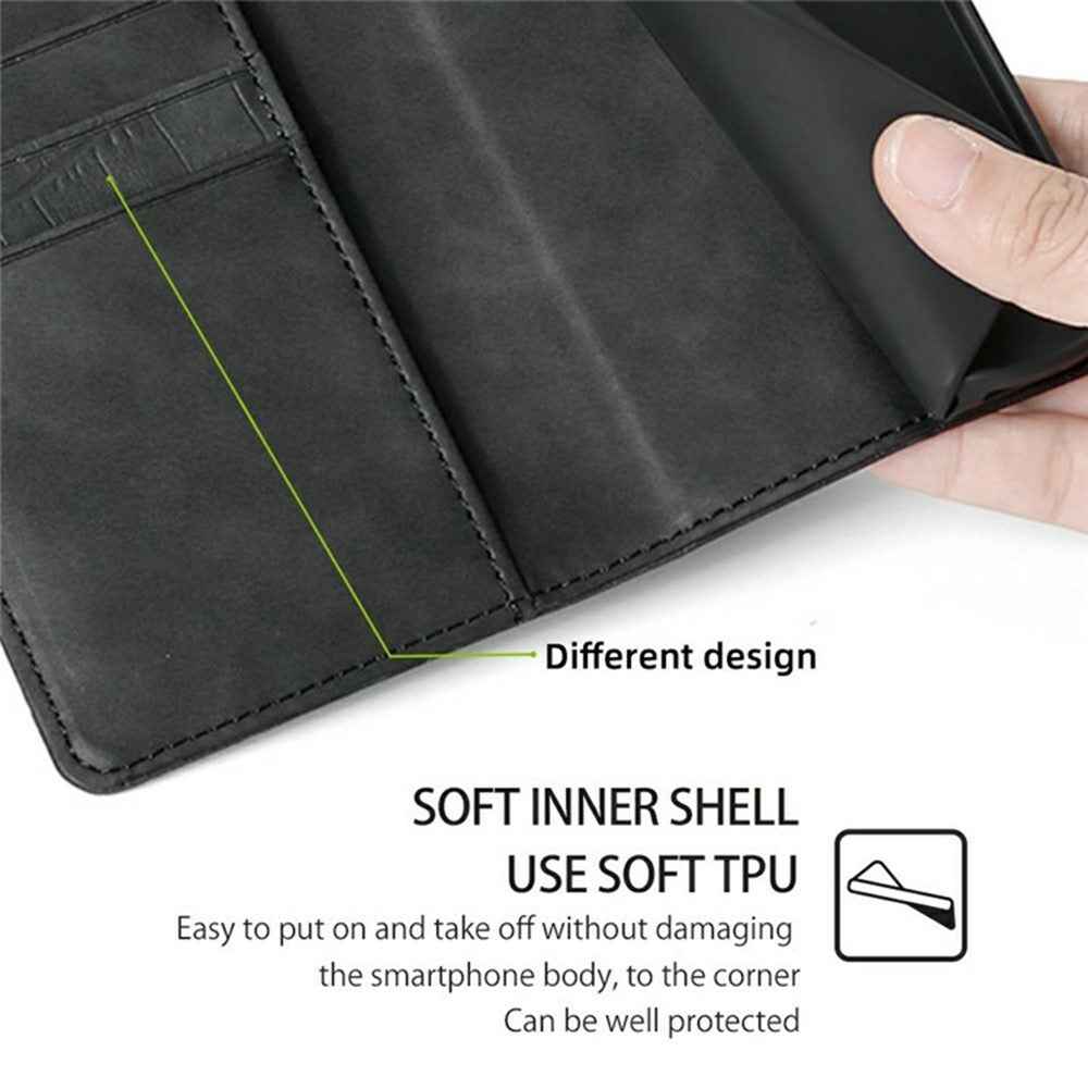 For Xiaomi 17 Pro Case Crocodile Texture PU Leather Phone Cover - Black