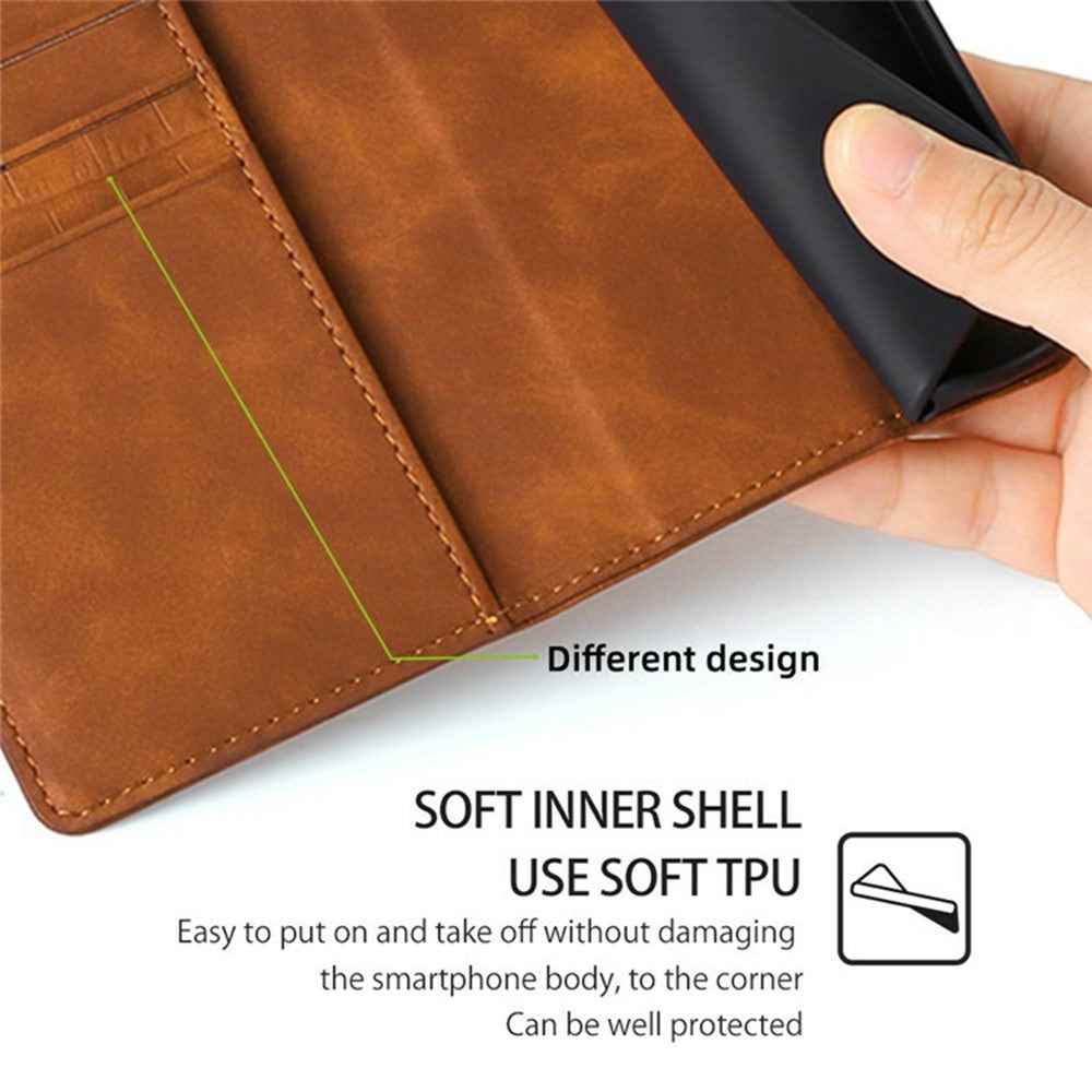 For Xiaomi 17 Pro Case Crocodile Texture PU Leather Phone Cover - Brown