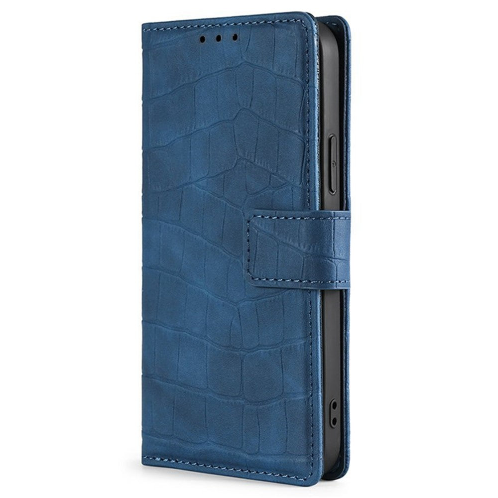 For Xiaomi 17 Pro Max Case Crocodile Texture PU Leather Phone Cover - Blue