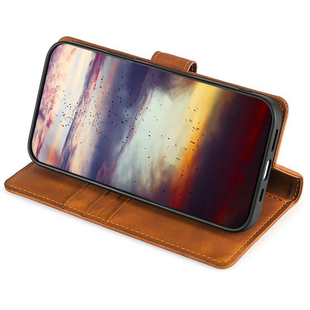 For Xiaomi 17 Pro Max Case Crocodile Texture PU Leather Phone Cover - Brown