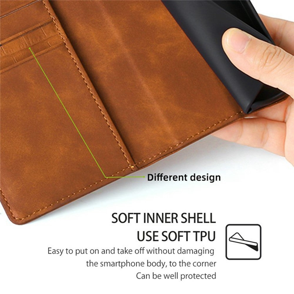 For Xiaomi 17 Pro Max Case Crocodile Texture PU Leather Phone Cover - Brown