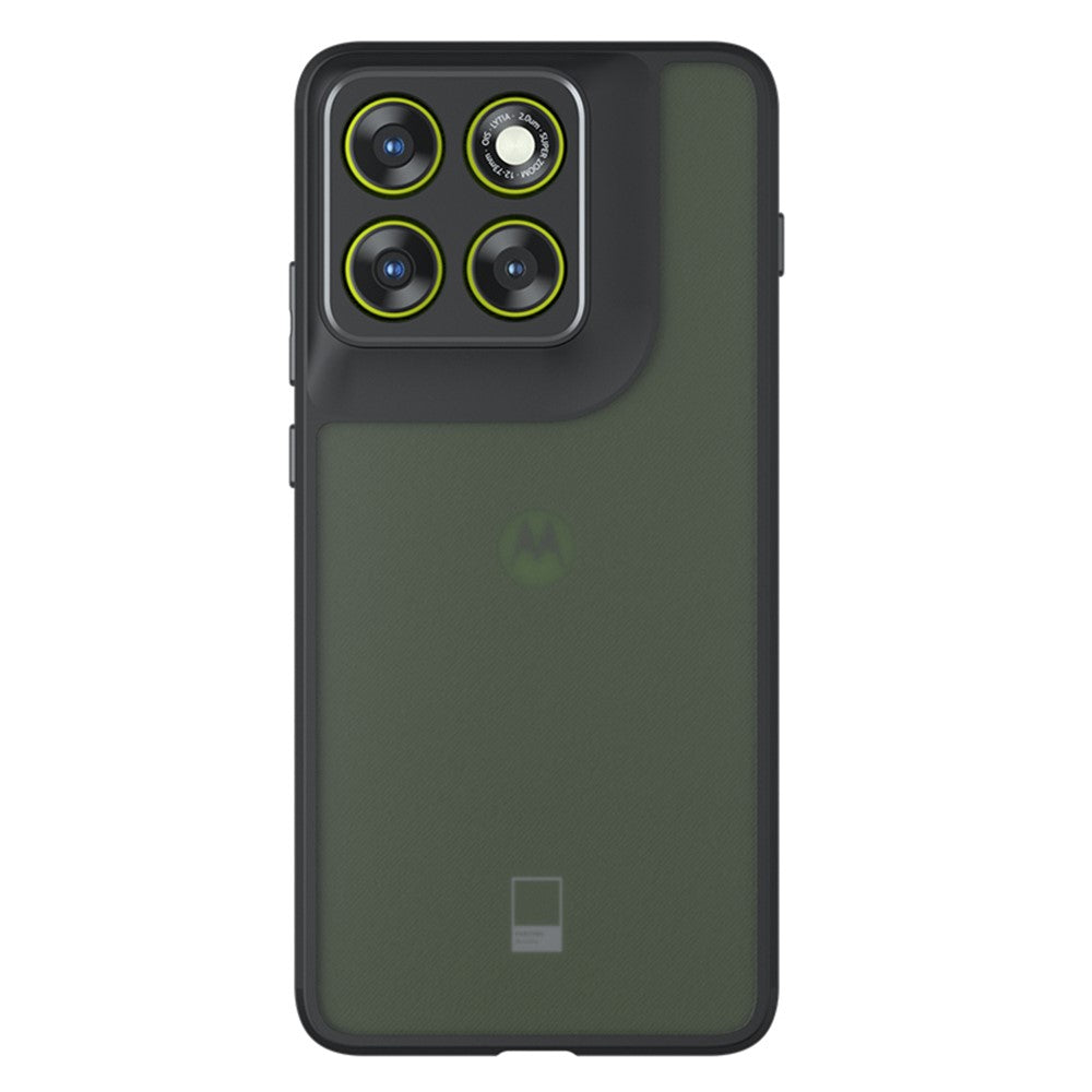 For Motorola Edge 70 5G Case Skin-Touch TPU + PC Matte Phone Back Cover, Transparent Black
