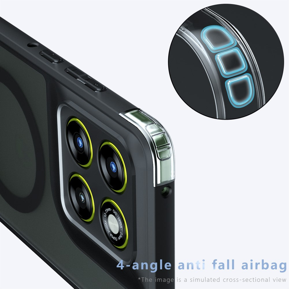 For Motorola Edge 70 5G Case Skin-Touch TPU + PC Matte Phone Back Cover, Transparent Black
