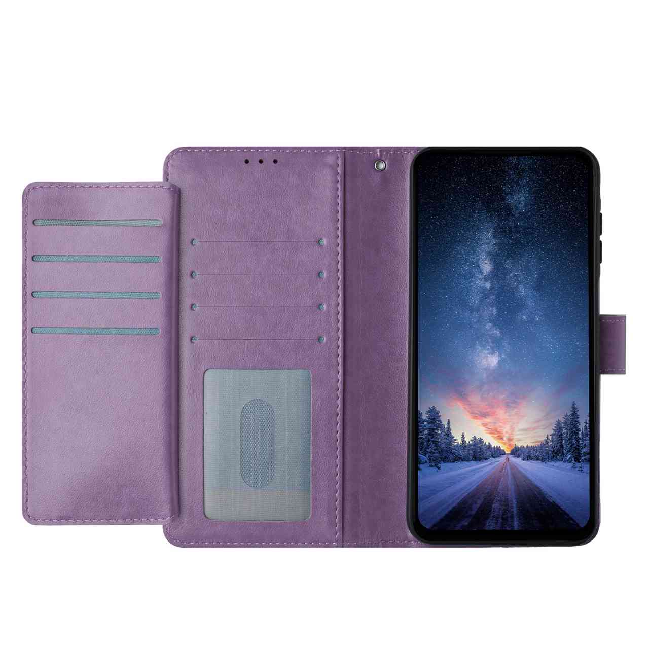 For Motorola Edge 70 5G Wallet Phone Case Stand PU Leather Folio Flip Cover with 8 Card Slot - Purple
