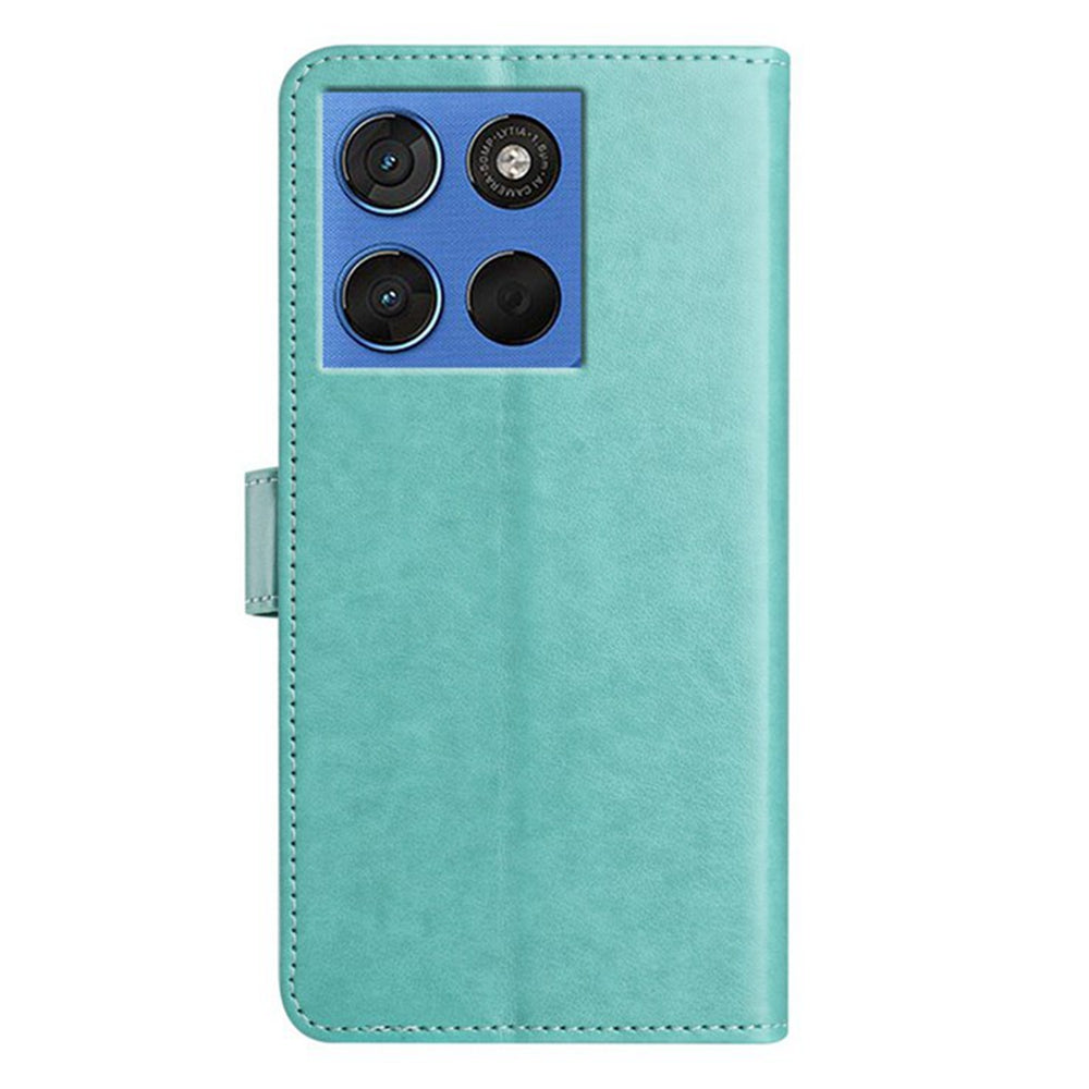 For Motorola Edge 70 5G Wallet Phone Case Stand PU Leather Folio Flip Cover with 8 Card Slot - Green