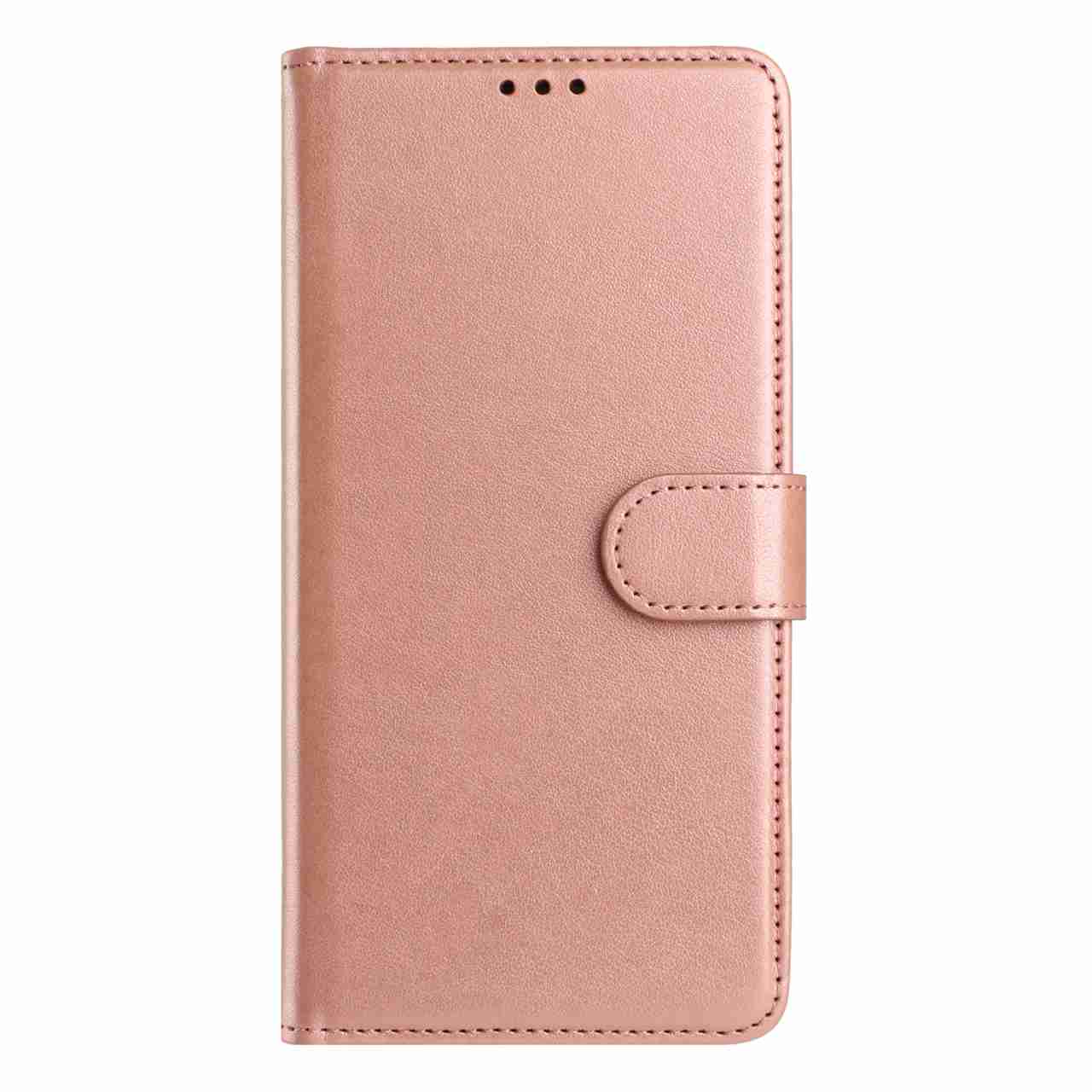 For Motorola Edge 70 5G Wallet Phone Case Stand PU Leather Folio Flip Cover with 8 Card Slot - Rose Gold