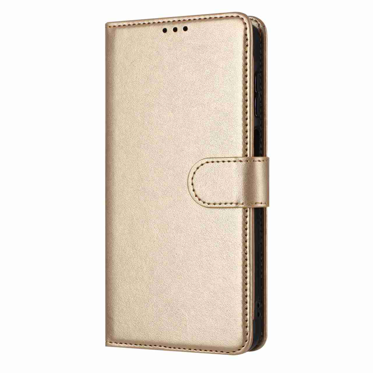 For Motorola Edge 70 5G Wallet Phone Case Stand PU Leather Folio Flip Cover with 8 Card Slot - Gold