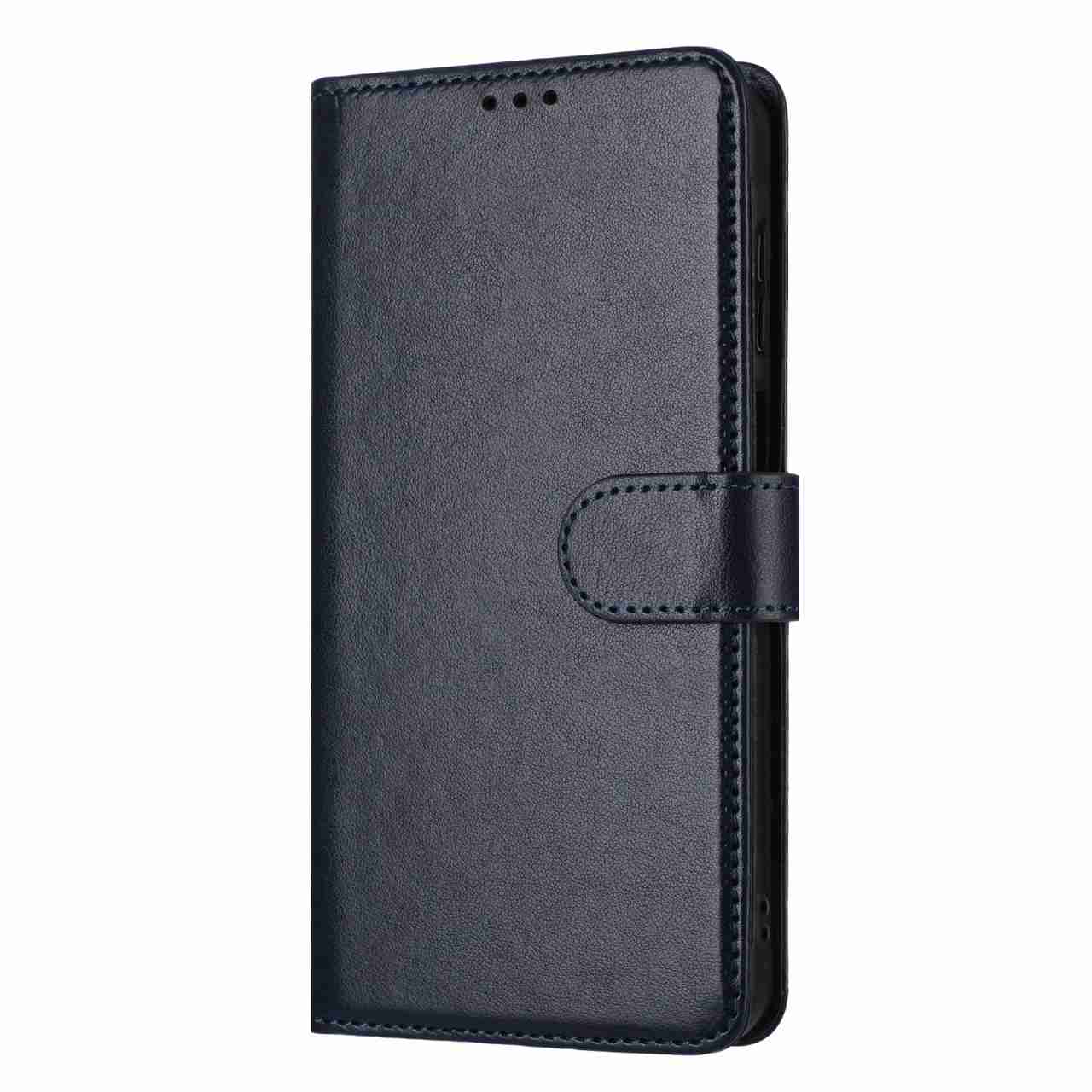 For Motorola Edge 70 5G Wallet Phone Case Stand PU Leather Folio Flip Cover with 8 Card Slot - Dark Blue