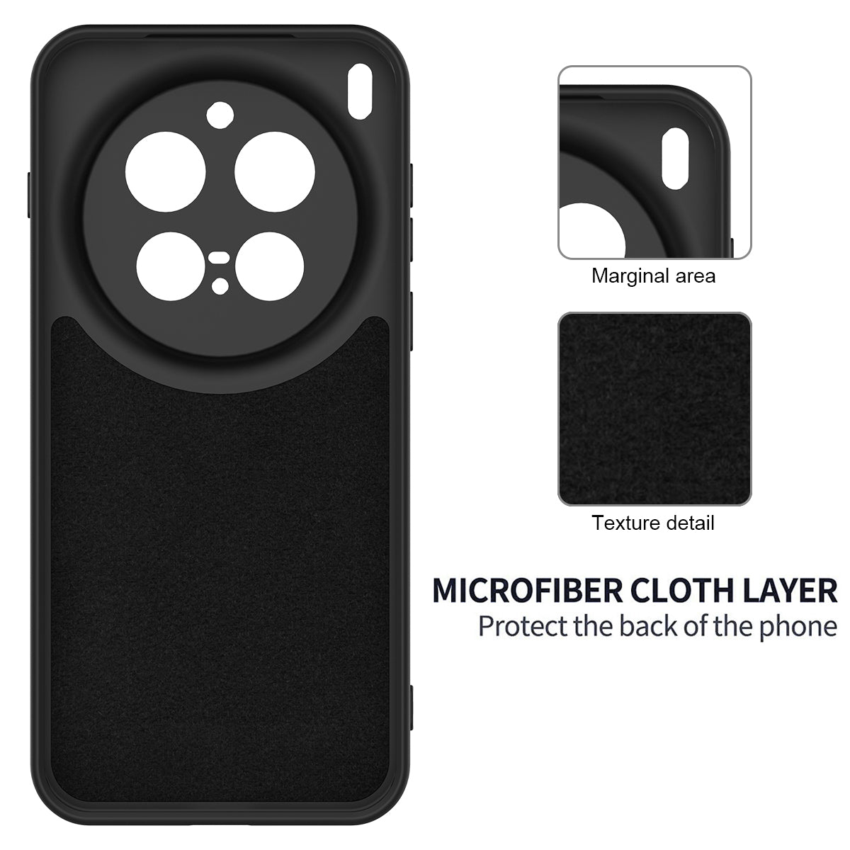 For vivo X300 Pro 5G Liquid Silicone Case Phone Back Cover with Hand Strap - Black