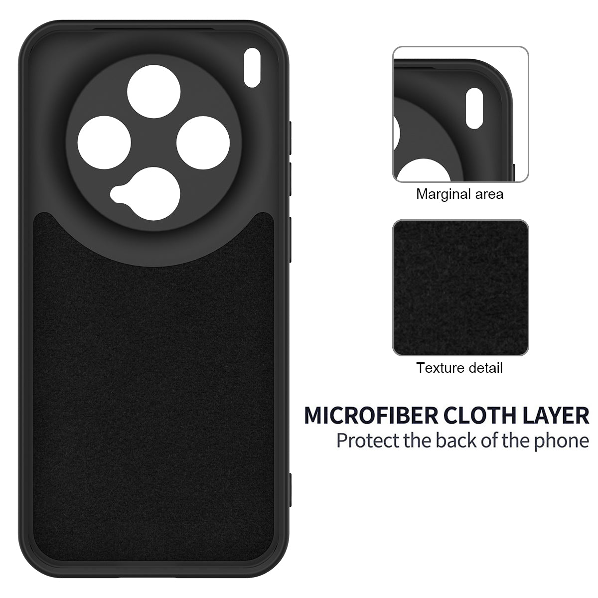 For vivo X300 5G Liquid Silicone Case Phone Back Cover with Hand Strap - Black