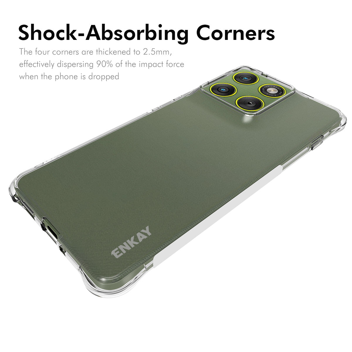 For Motorola Edge 70 5G Clear Phone Case ENKAY HAT PRINCE Shockproof Anti-slip TPU Cover - Transparent