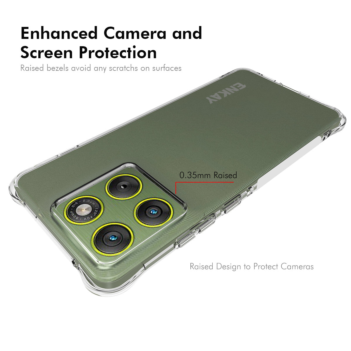 For Motorola Edge 70 5G Clear Phone Case ENKAY HAT PRINCE Shockproof Anti-slip TPU Cover - Transparent