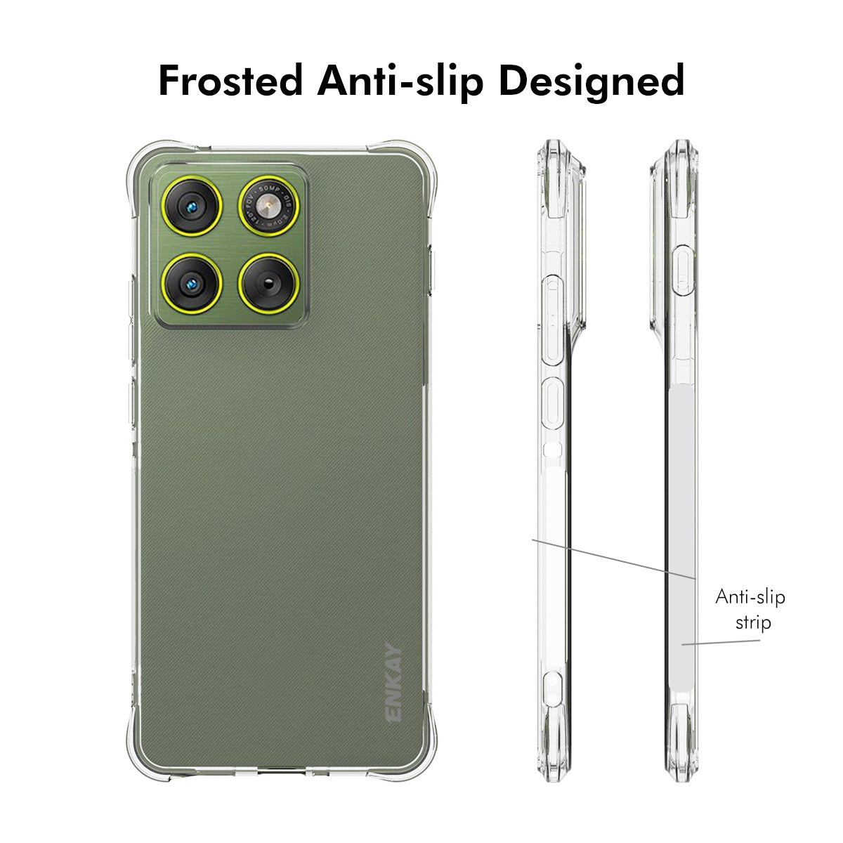 For Motorola Edge 70 5G Clear Phone Case ENKAY HAT PRINCE Shockproof Anti-slip TPU Cover - Transparent