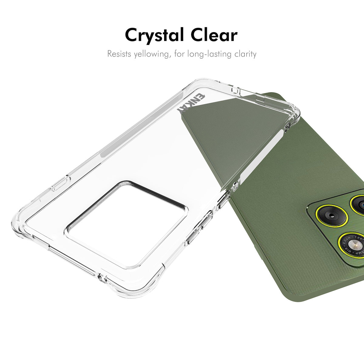 For Motorola Edge 70 5G Clear Phone Case ENKAY HAT PRINCE Shockproof Anti-slip TPU Cover - Transparent