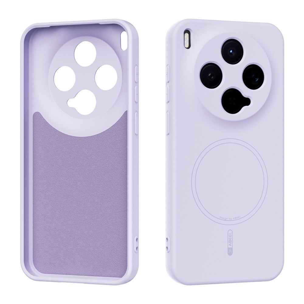 ABEEL For vivo X300 5G Magnetic Case Skin Touch Liquid Silicone Phone Back Cover - Purple