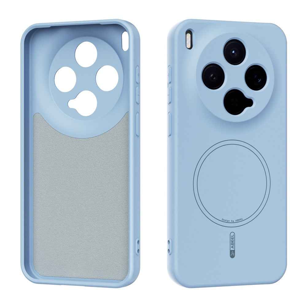 ABEEL For vivo X300 5G Magnetic Case Skin Touch Liquid Silicone Phone Back Cover - Sky Blue