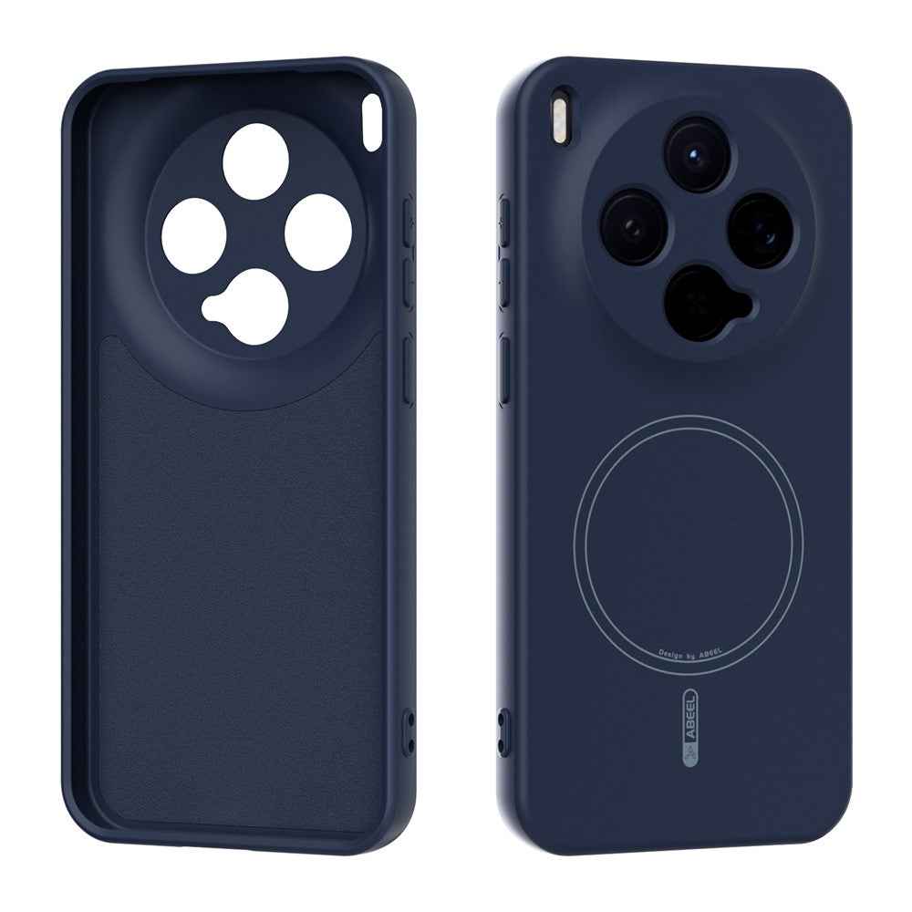 ABEEL For vivo X300 5G Magnetic Case Skin Touch Liquid Silicone Phone Back Cover - Dark Blue