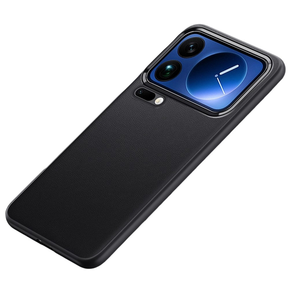 For Xiaomi 17 Pro Max Case Slim TPU+PC+PU Leather Phone Back Cover (2nd Gen) - Black