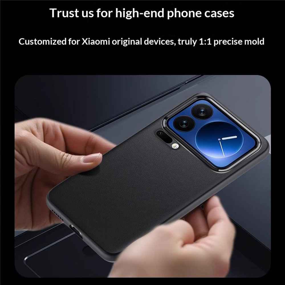 For Xiaomi 17 Pro Case Slim TPU+PC+PU Leather Phone Back Cover (2nd Gen) - Black